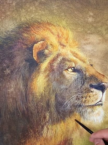 水彩:简简单单画个狮子头