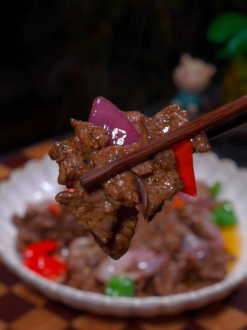 黑椒牛肉片的家常做法