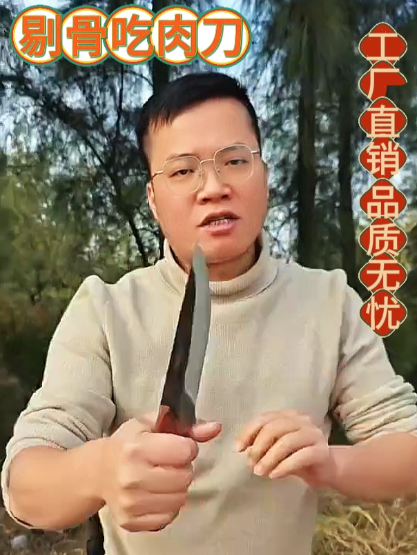 吃肉刀选什么材质最好,试试这把龙泉剔骨刀,还能剔骨分割肉