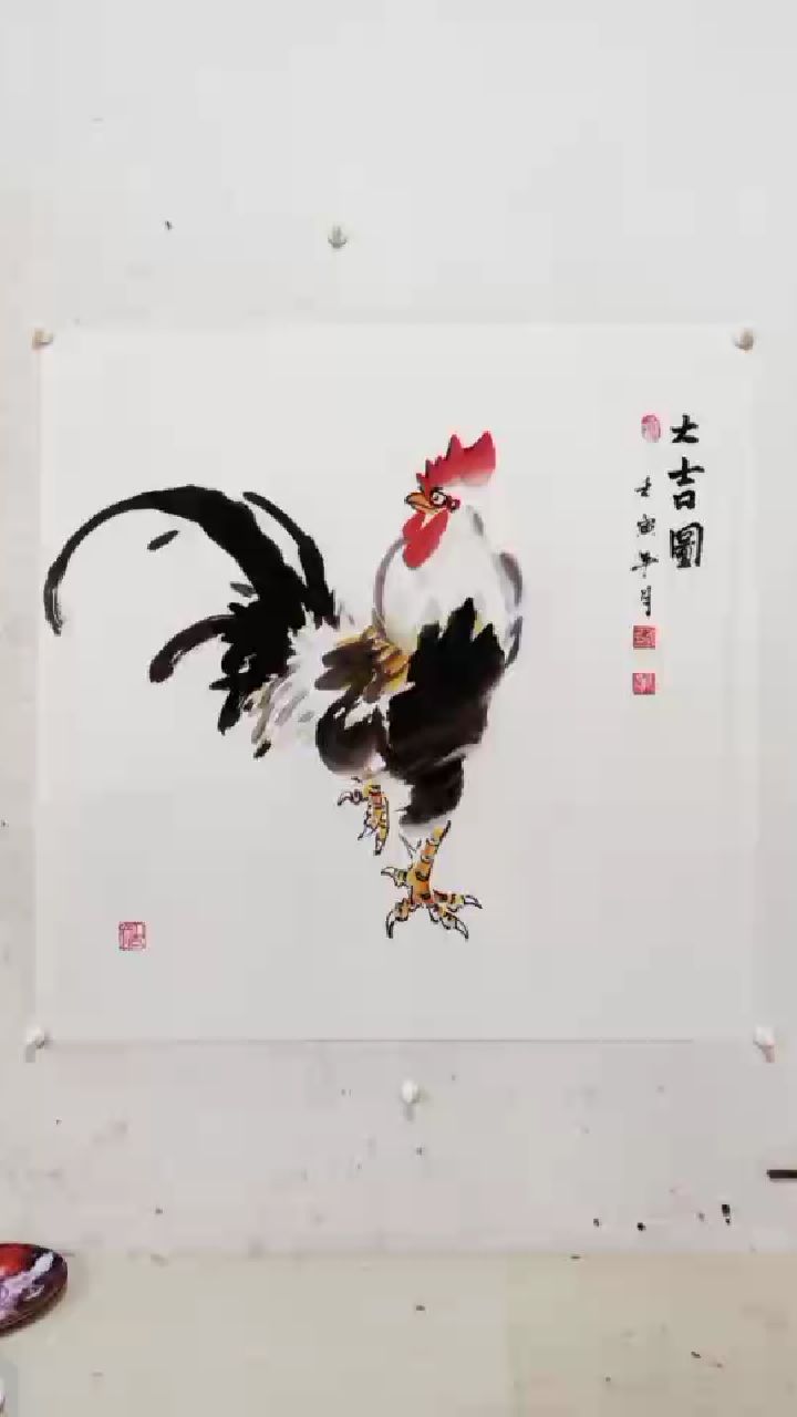 写意国画公鸡画法