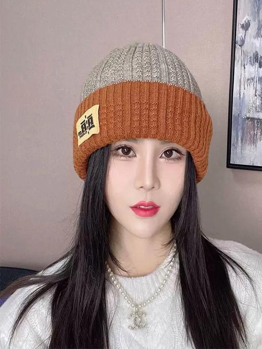 秋冬新款毛线帽子,女生护耳大头围大版,加厚帽子保暖百搭!