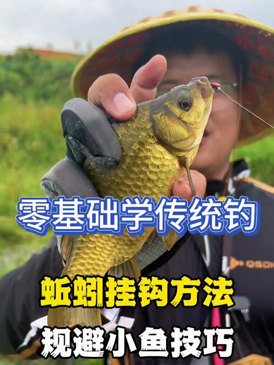 传统钓蚯蚓挂钩,用我的这套方法,钓鱼很简单!