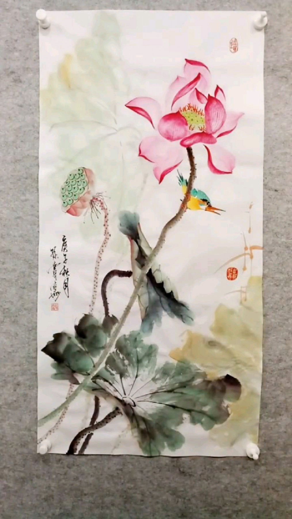 国画写意荷花