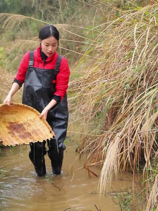 你们小时候这样在小水沟里抓过鱼吗