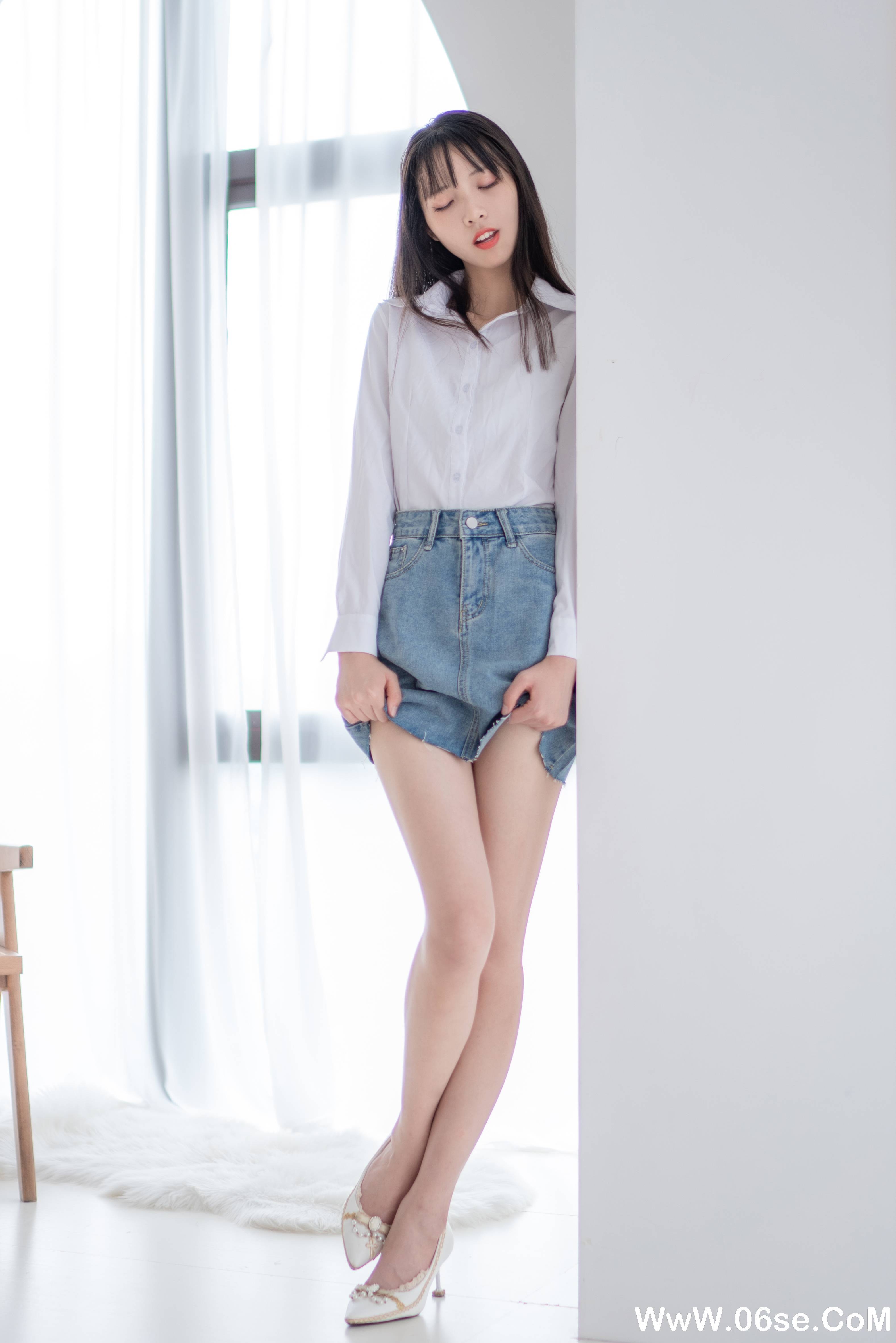 图片[8]-西瓜少女 NO.017 –  衬衫牛仔裙 [61P297M]-六色网