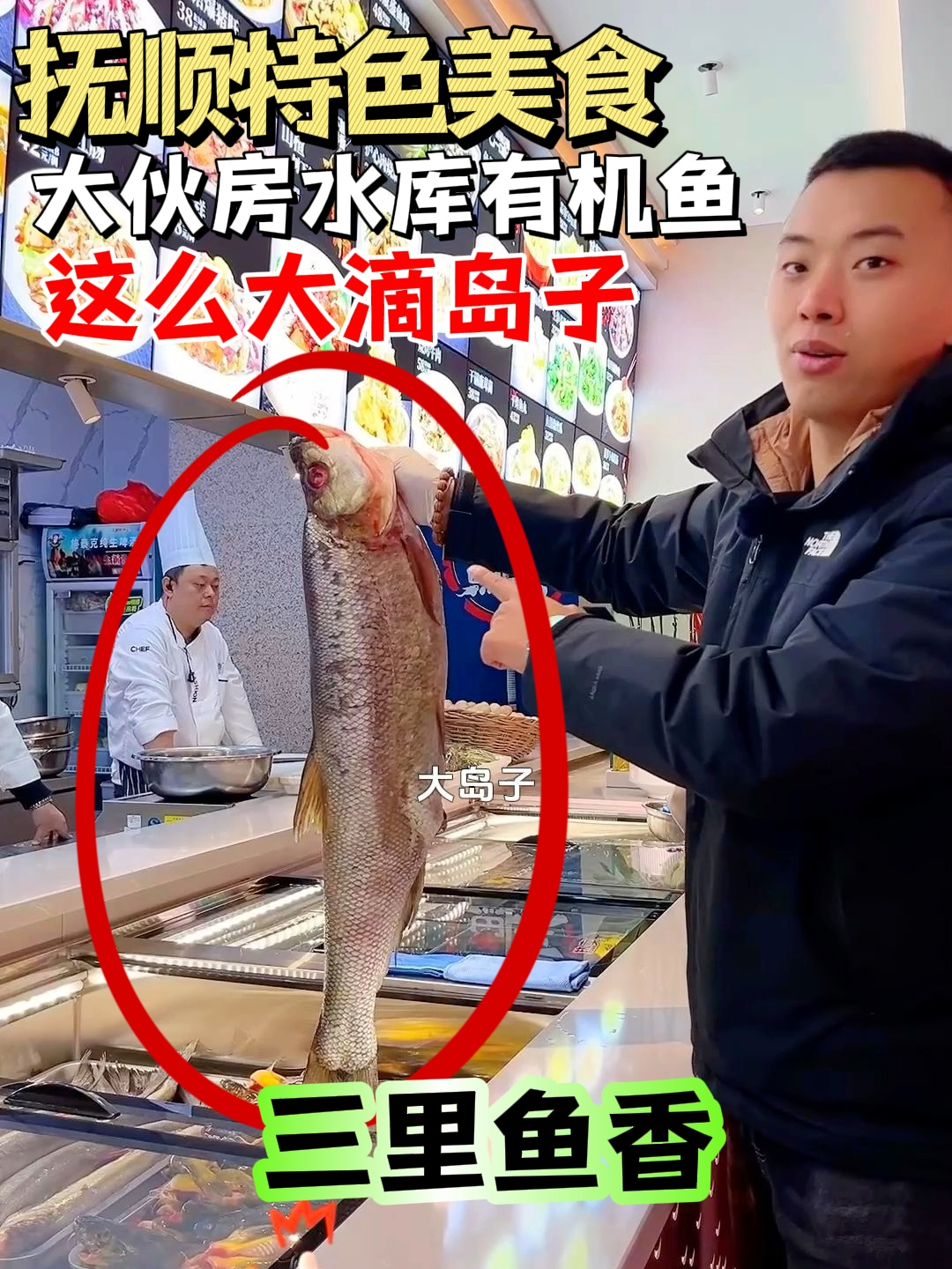 吃抚顺特色美食,大伙房水库有机鱼,三里鱼香嘎嘎好吃