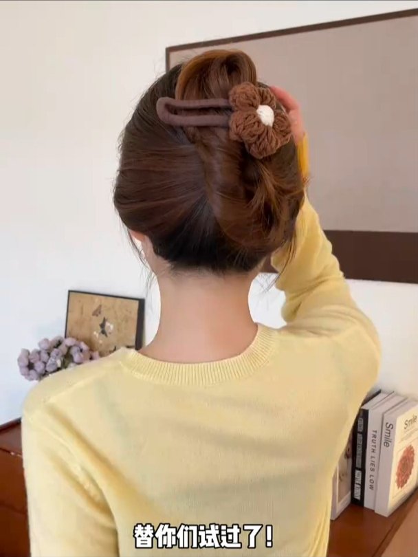 最近超火的毛线花朵 鸭嘴夹 原来随便一夹都这么好看