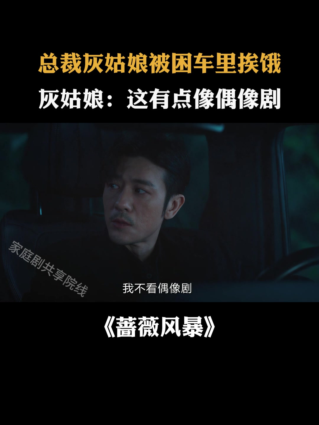 蔷薇风暴:总裁灰姑娘被困撤离挨饿,灰姑娘:这有点像偶像剧