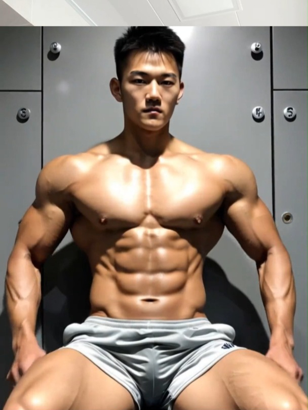 健身房的肌肉帅哥