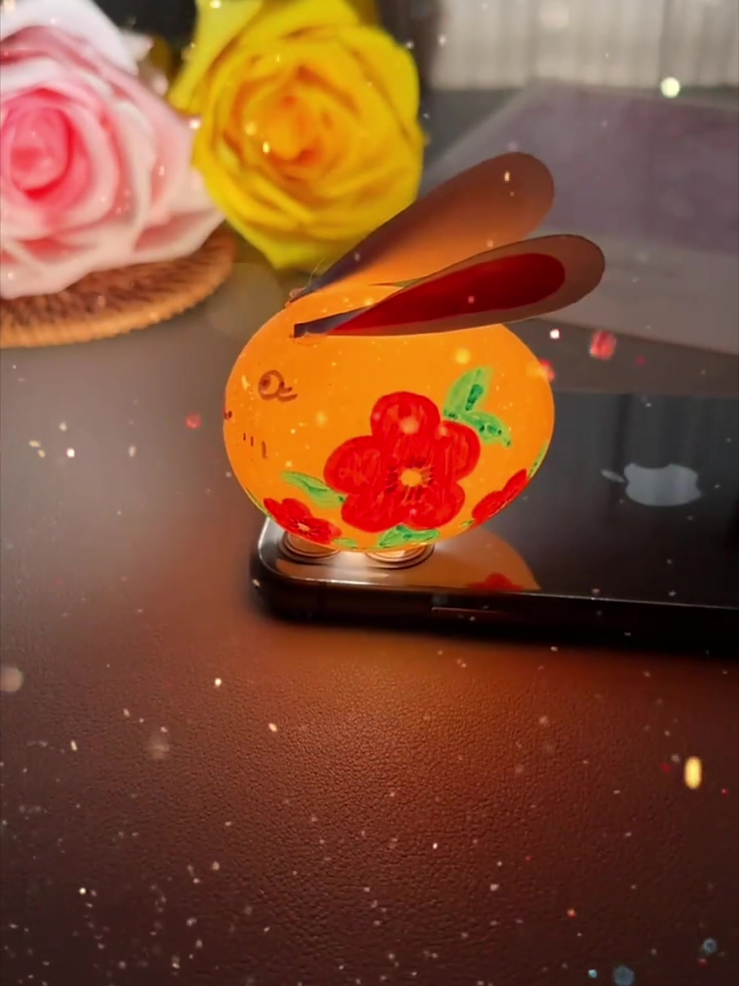 鸡蛋壳制作的小白兔