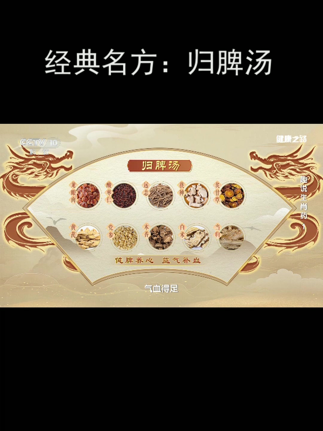 经典名方:归脾汤