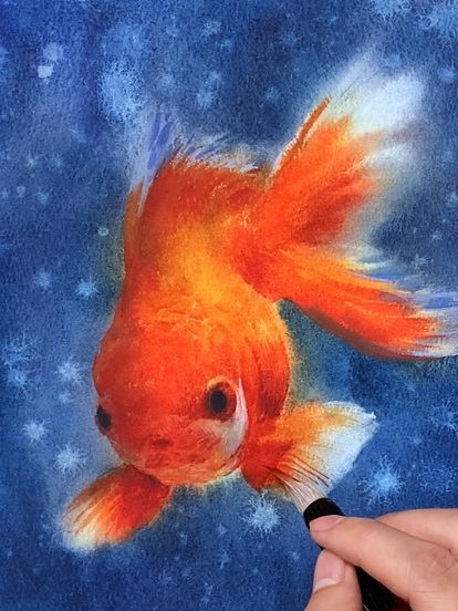 简简单单画一幅小金鱼