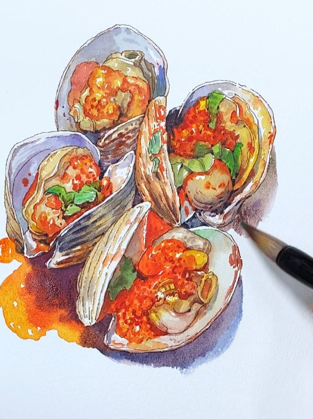 今天画一道美食花甲