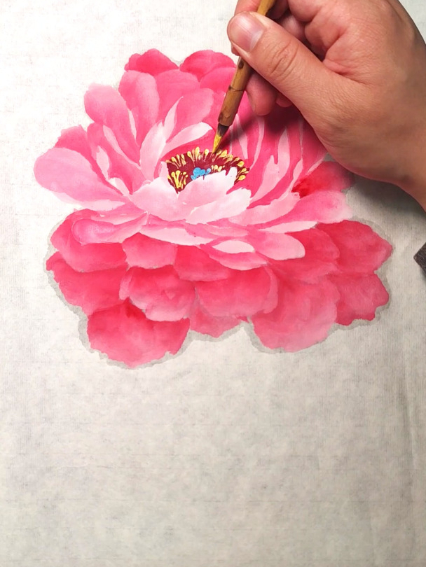 超简单!国画牡丹画法详解!