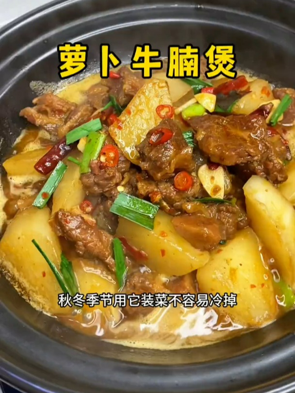 萝卜跟牛腩真的就是绝配,牛腩软烂入味,萝卜清甜爽口
