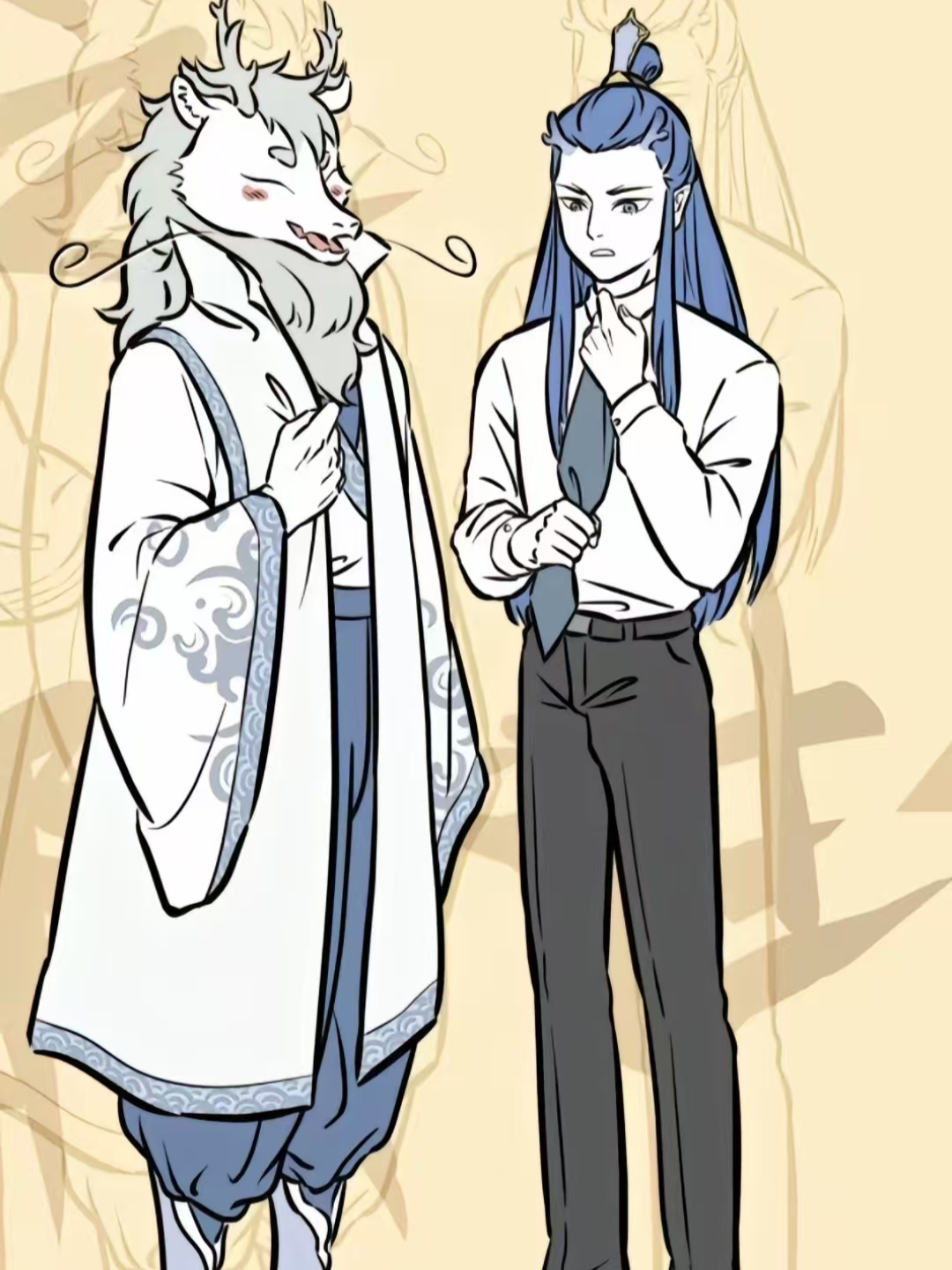 哪吒与非人哉原来还有古早联动,敖丙穿西装也好帅啊!