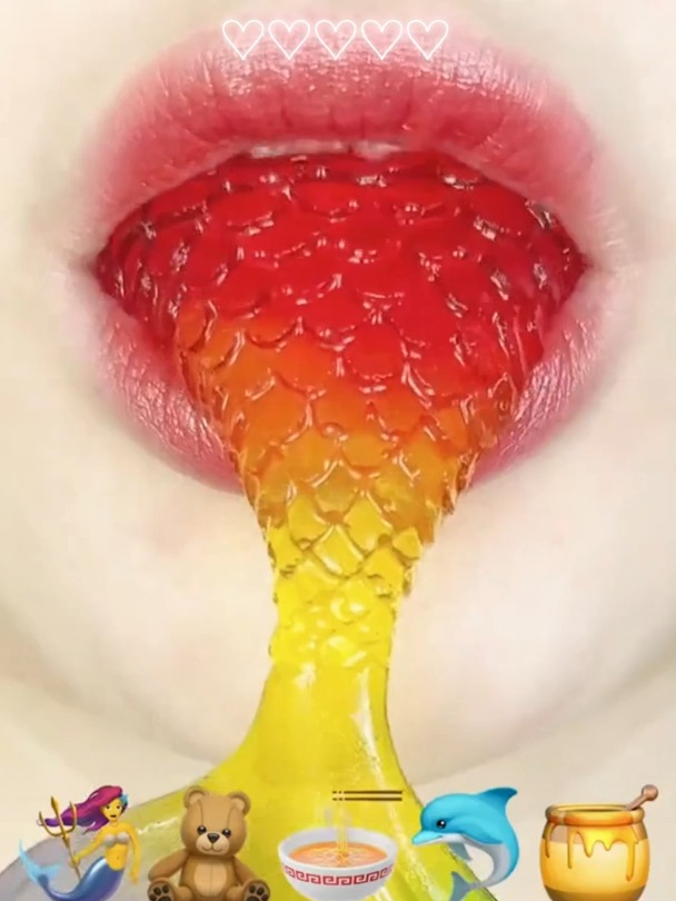 「emoji」咀嚼音 小鱼太大了,一口居然吃不下