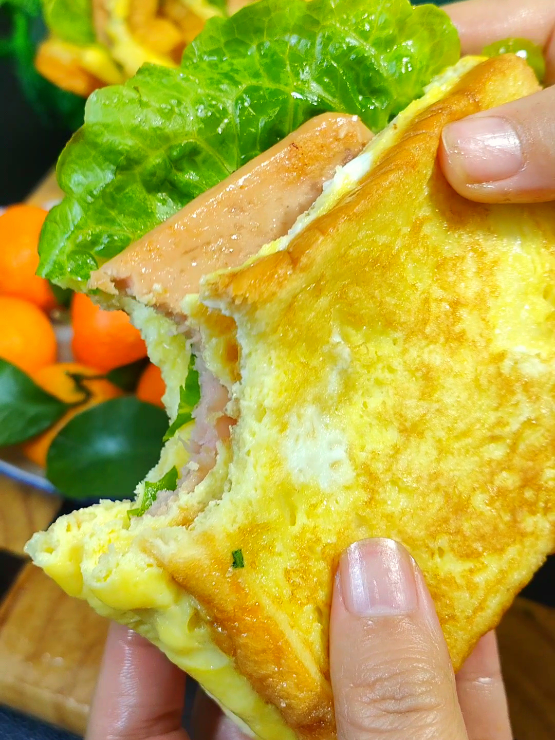 每次做这个午餐肉三明治,还在特别喜欢,营养丰富又好吃