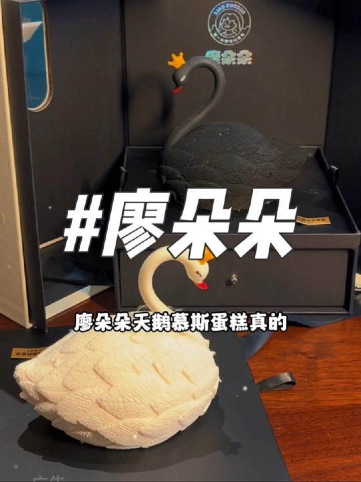 廖朵朵的天鹅慕斯蛋糕真的太戳我了