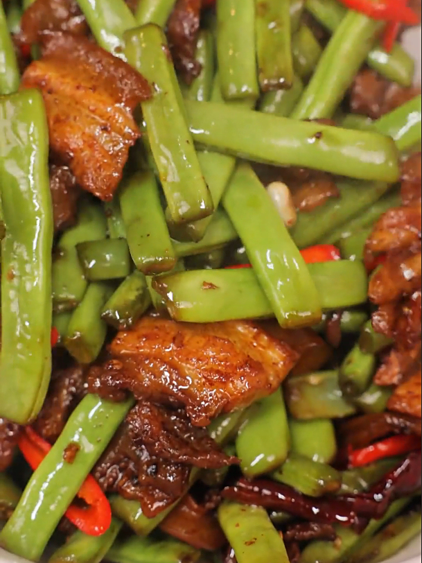 你们吃过四季豆炒肉吗