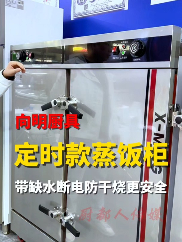 单位厨房专用的一款定时款蒸饭柜,带缺水断电防干烧功能更安全