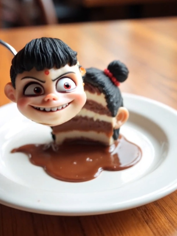 哪吒的脸被挖下来了,居然是哪吒造型的蛋糕,网友:三二一上链接