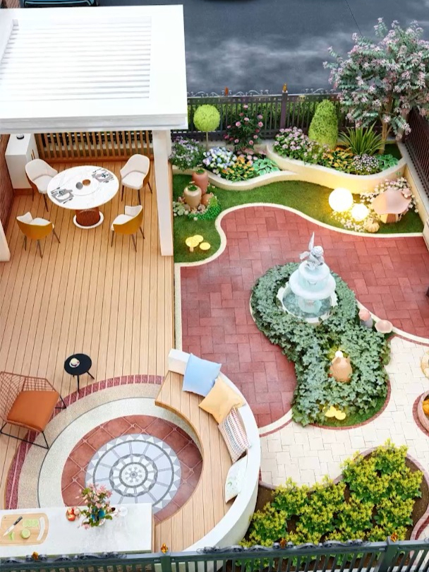 打造一个不被定义的混搭风花园小院