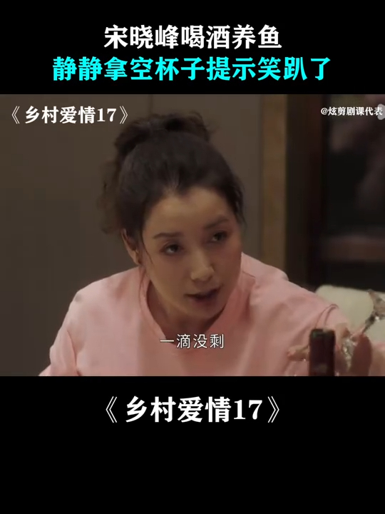 乡村爱情17:宋晓峰喝酒养鱼,静静拿空杯子提示笑趴了