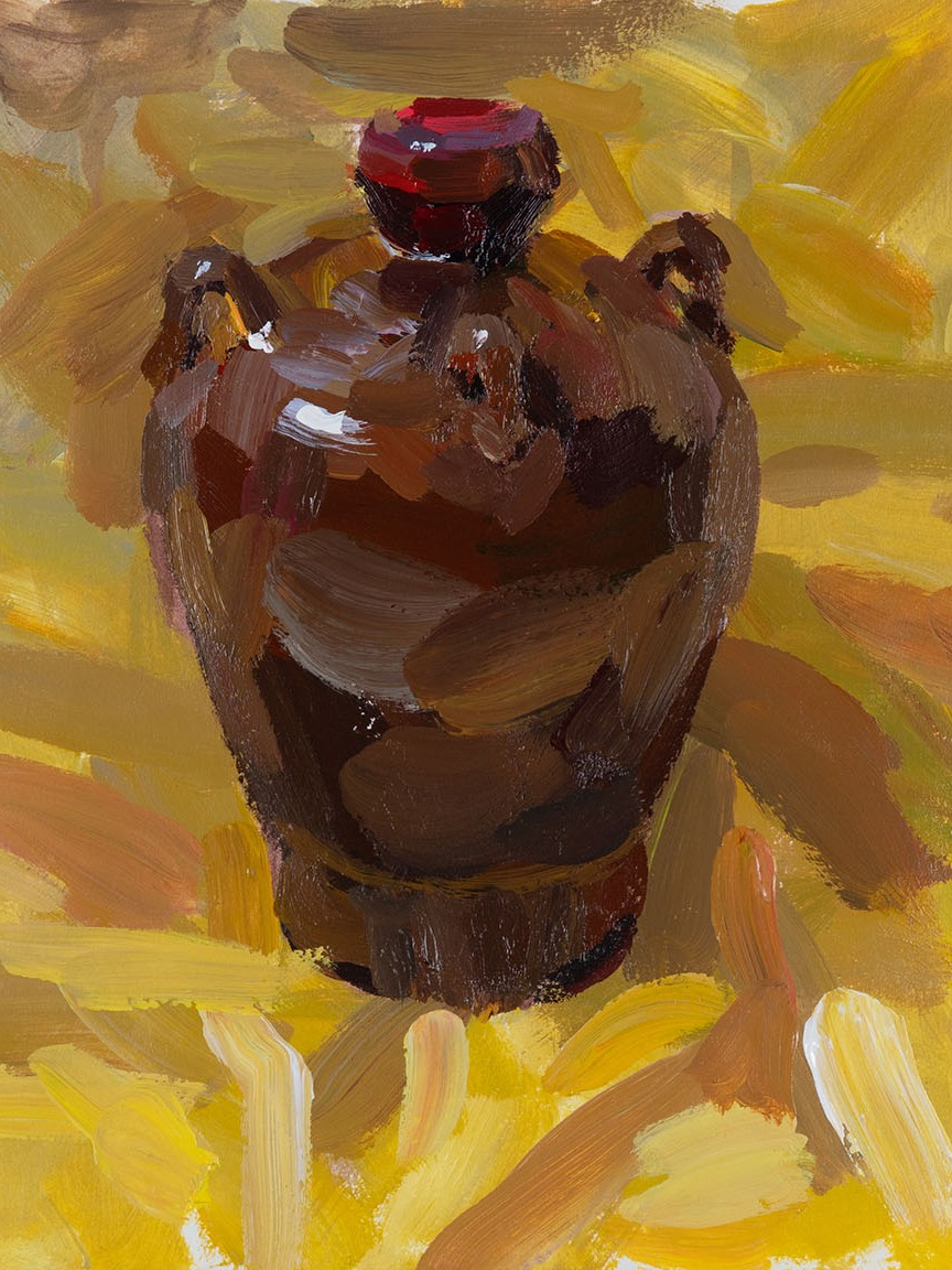 万恶的联考水粉静物 黄酒坛子写生示范