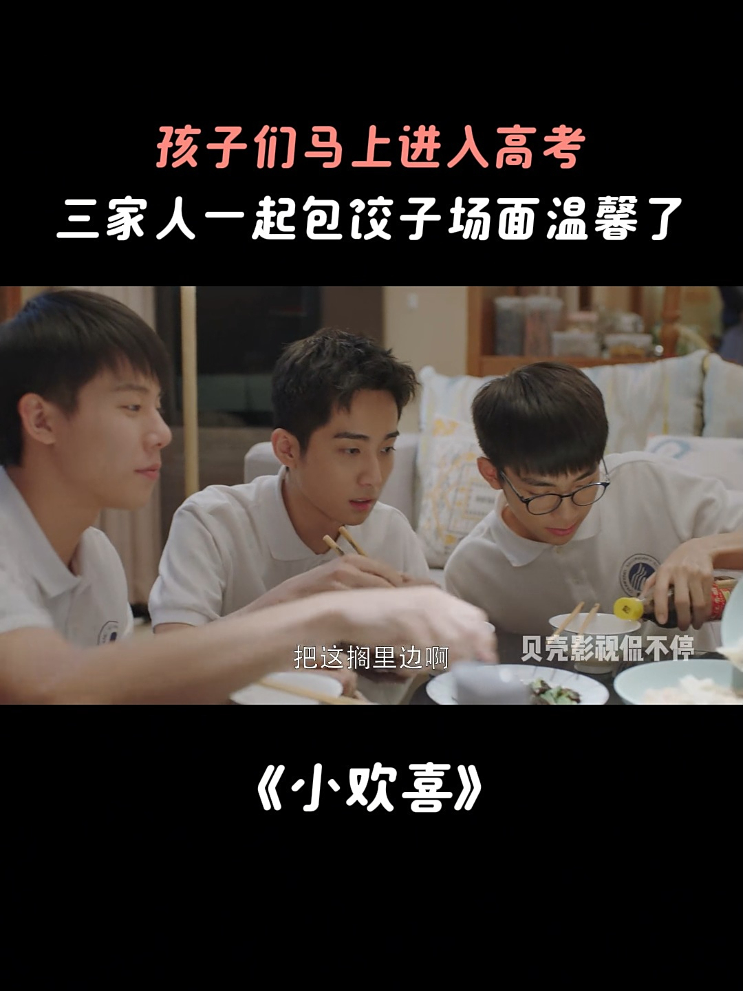 小欢喜:孩子们马上进入高考,三家人一起包饺子场面温馨了
