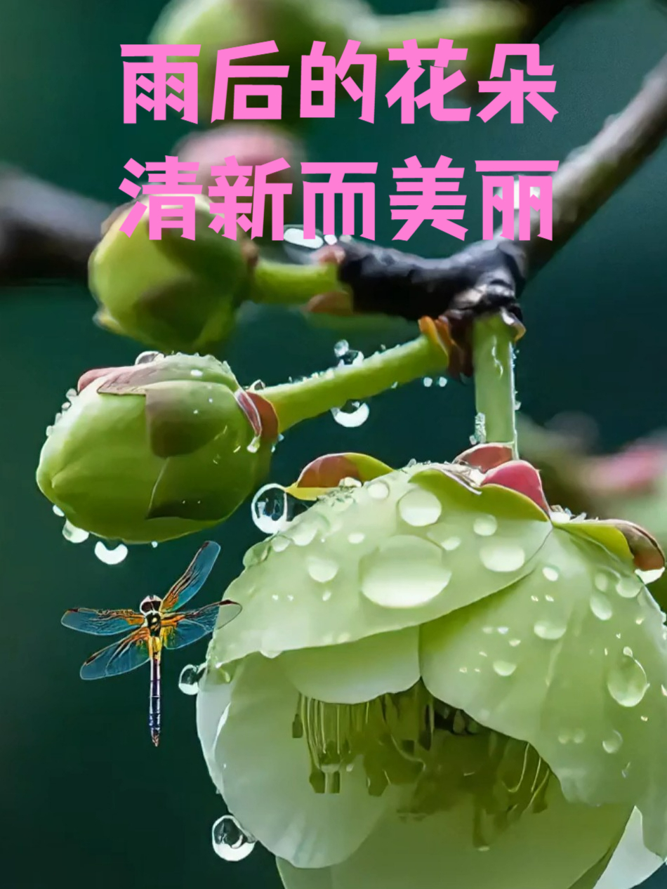 雨后的花朵清新而美丽!