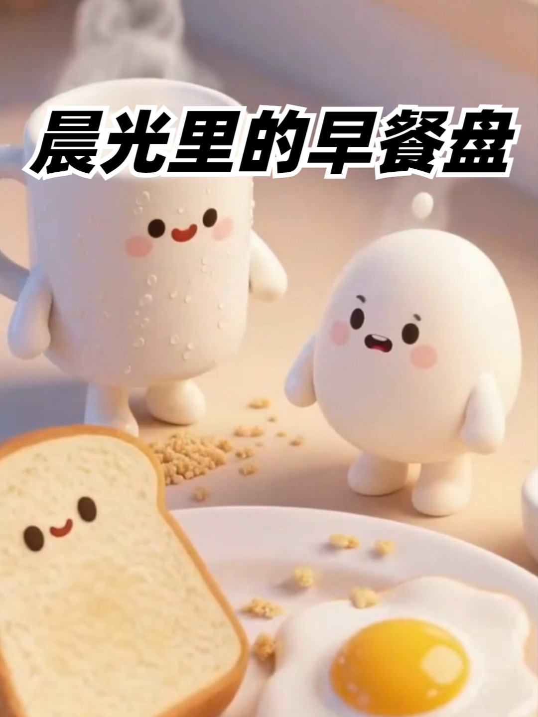 食物小剧场——晨光里的早餐盘