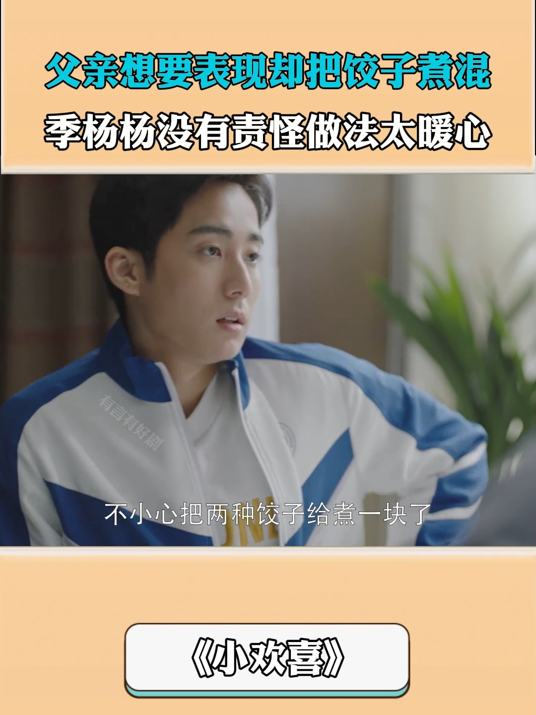 小欢喜:父亲想要表现却把饺子煮混,季杨杨没有责怪做法太暖心