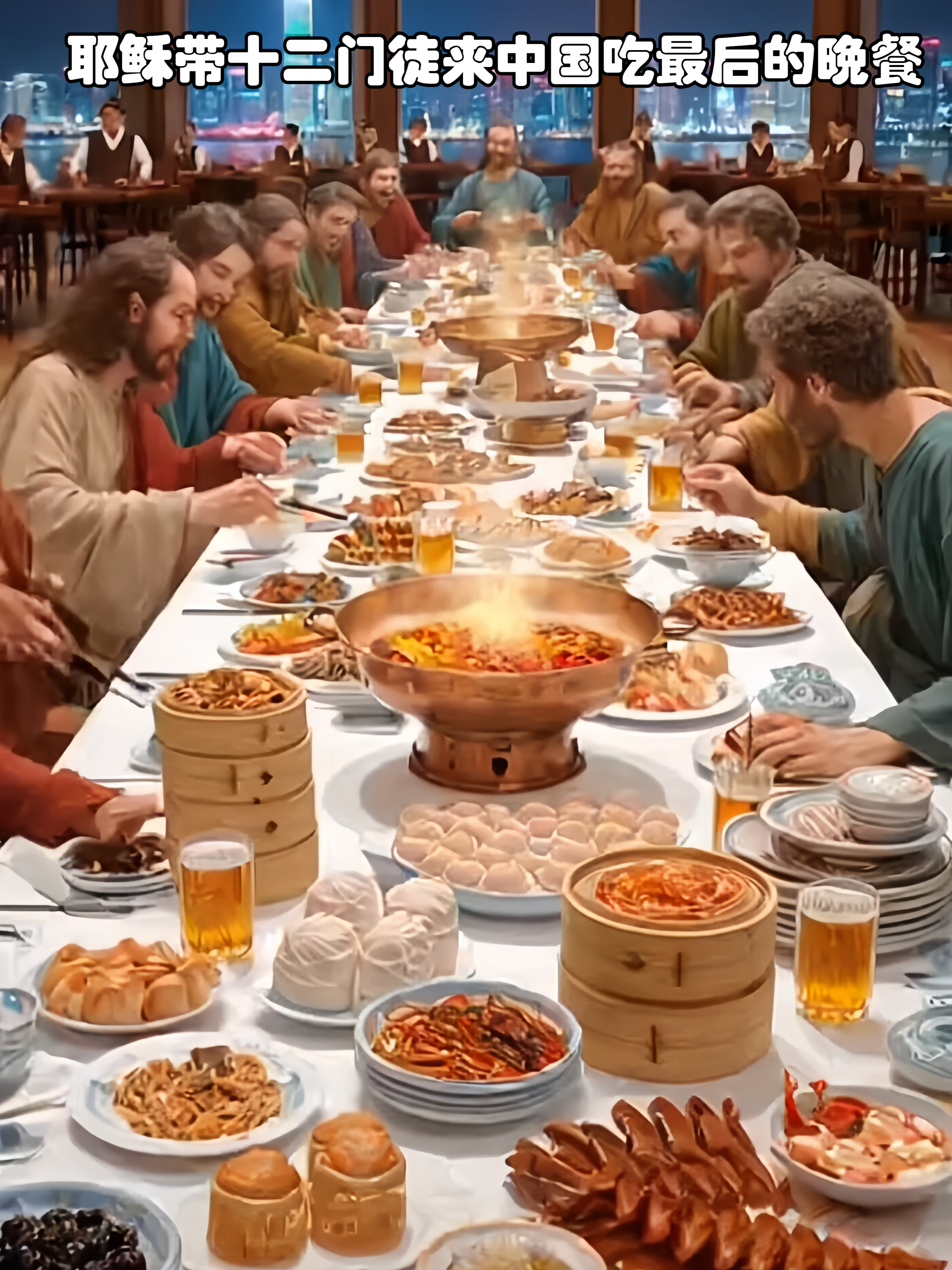耶稣带十二门徒来中国吃最后的晚餐