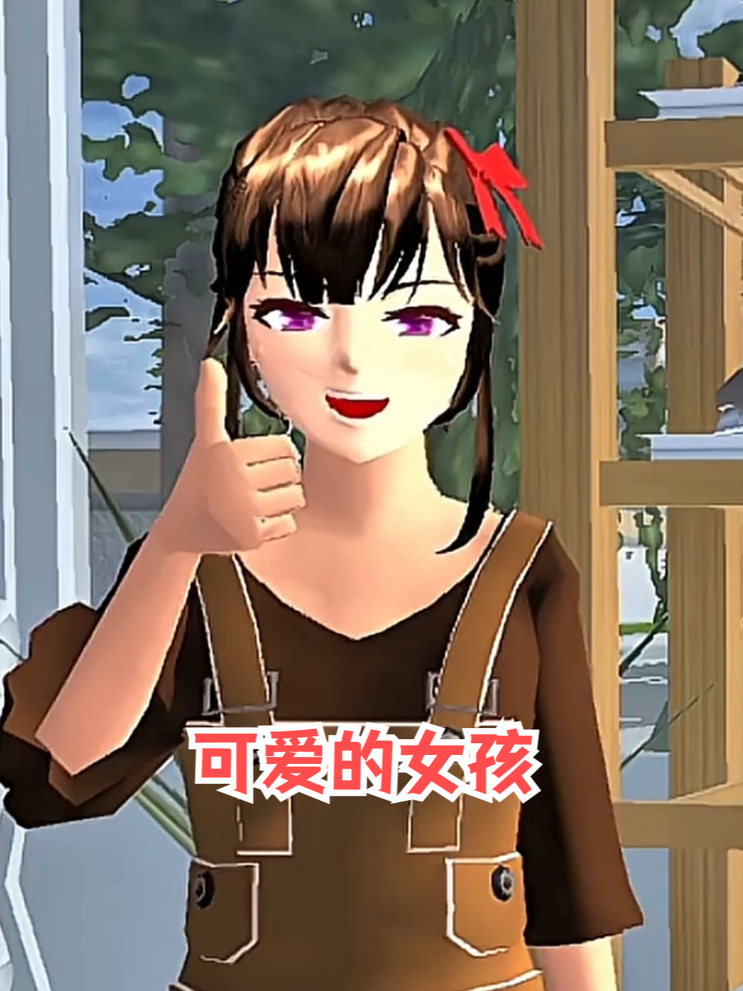 樱花校园:可爱女孩给妈妈的蛋糕店帮忙,往门口一站吸引一堆顾客