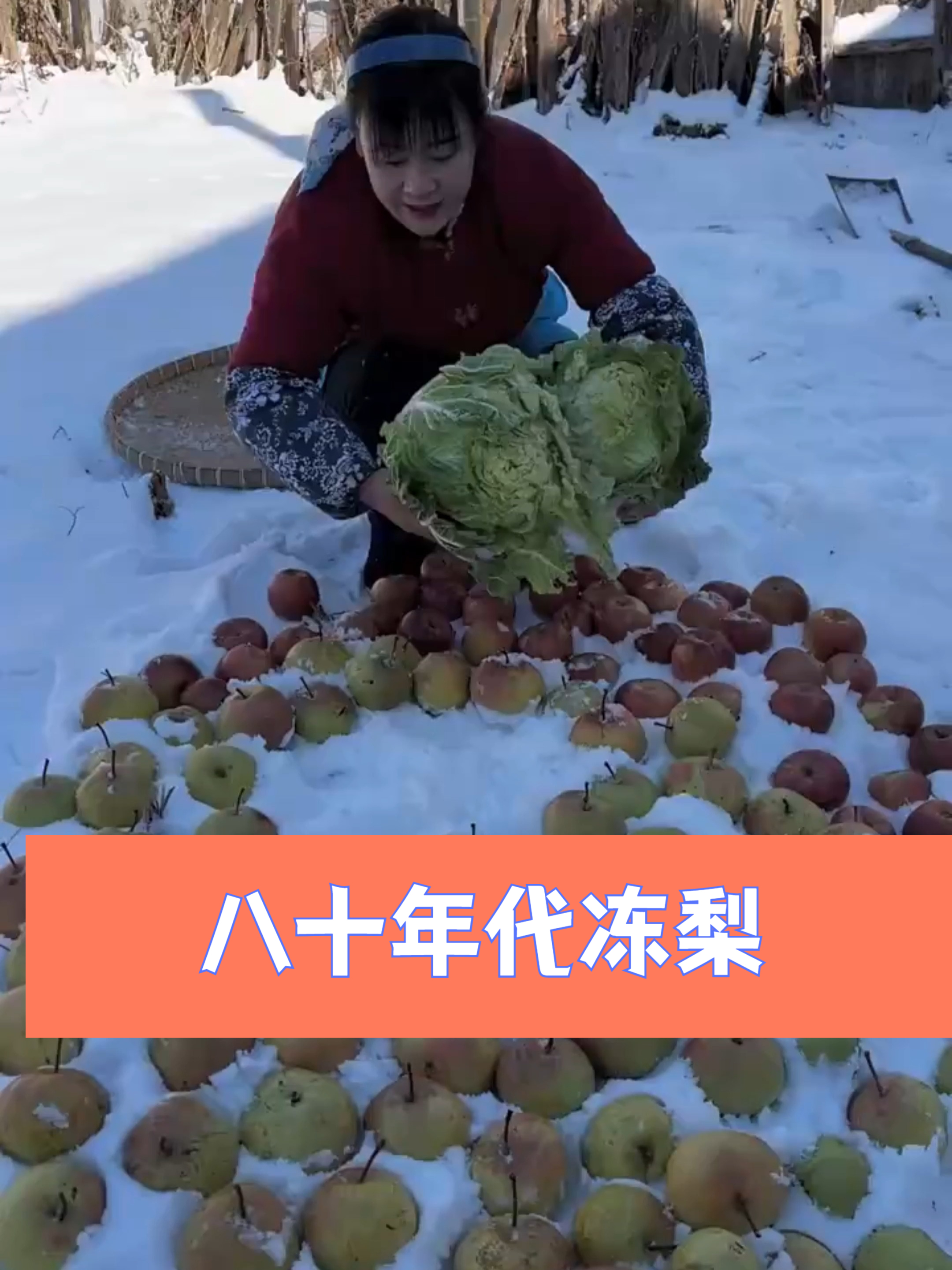 东北的冬天万物皆可冻,木匠自己冻的冻梨嘎嘎甜