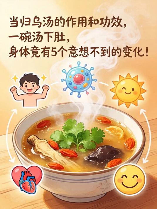 当归乌鸡汤的作用和功效,一碗汤下肚,身体竟有5个意想不到的变化!(1)