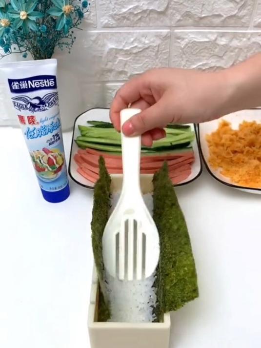 寿司模具工具3件套,装海苔紫菜包饭磨具,饭团卷饭材料包