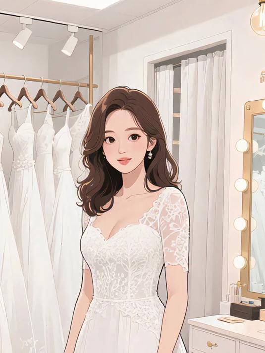 婚纱礼服师隆胸后,顾客追着要她穿的款!
