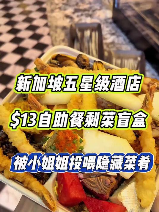 被小姐姐投喂隐藏菜肴～新加坡五星级酒店$13自助餐剩菜盲盒