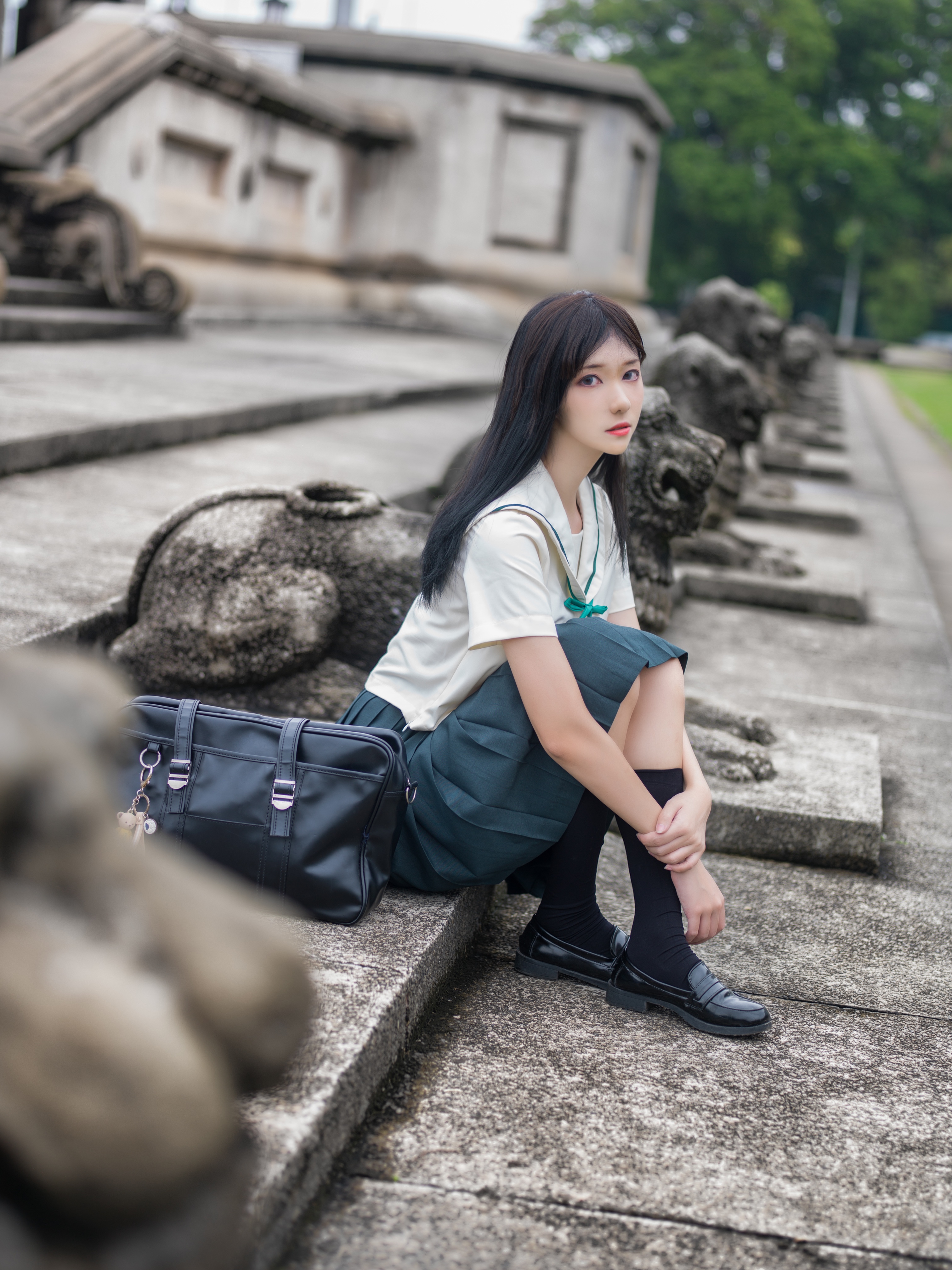 图片[9]-南桃 NO.014 – 绿jk[14P27M]-六色网