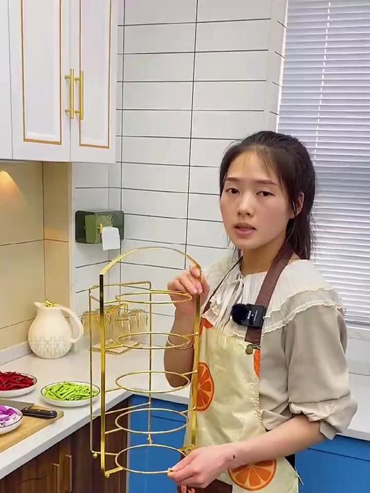 厨房备菜置物架 多层善放，节省空间，方便实用
