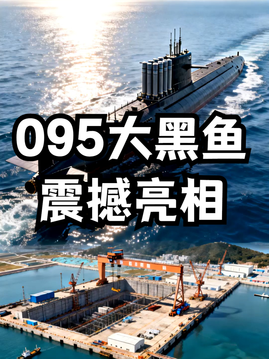 简氏防务公布095大黑鱼最新图!不仅正在舾装,而且真的采用了无围壳舵、X型尾舵以及泵推的设