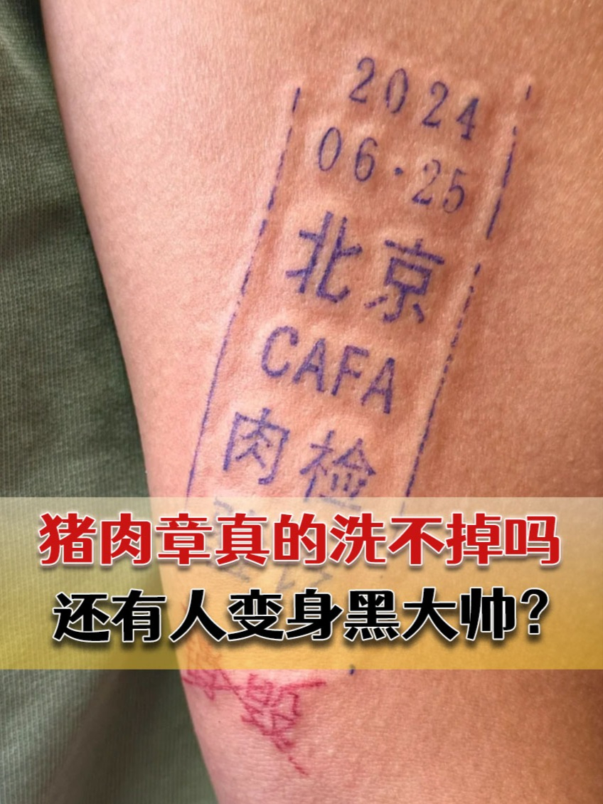 猪肉章真洗不掉吗？曾有网友不信邪，还尝试变身“黑大帅”？#趣味健康科普创作挑战赛#
