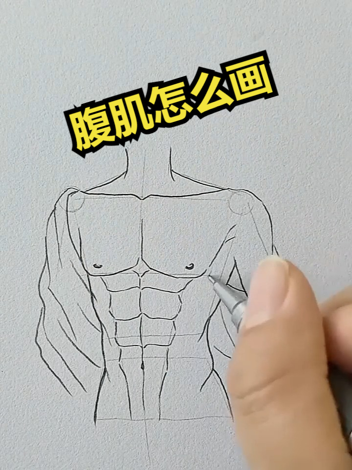 腹肌怎么画?