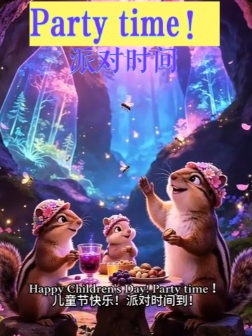 Party time派对时间到#英语对话##趣味英语动画# #趣味英语##英语动画##童话