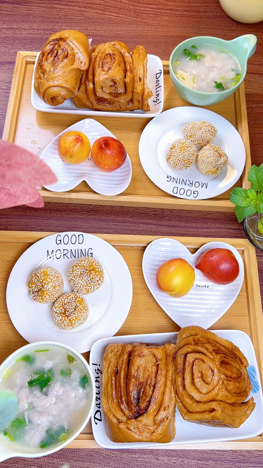 小学生365天早餐不重样 松软香甜可口的手撕红糖馒头 红薯芝麻球～嫩滑开胃的福鼎肉片
