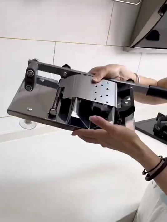 「秋冬爆款」304不锈钢羊肉卷切片机肥牛冻肉手动小型家用神器