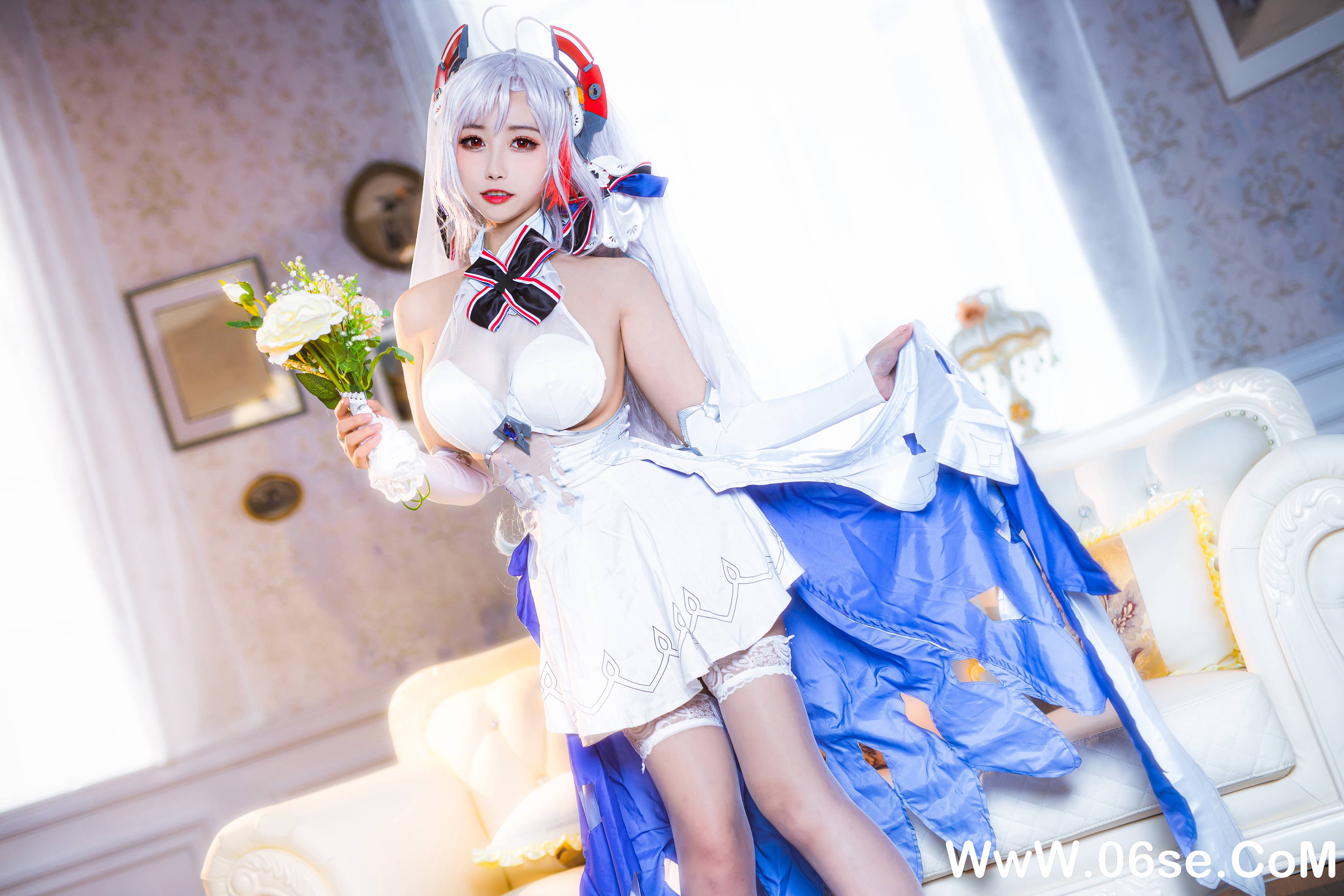 图片[3]-Momoko葵葵 NO.034 — 欧根之花嫁[20P109M]-六色网