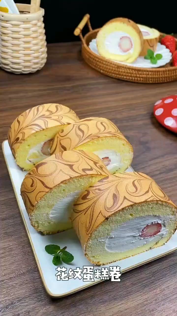 花纹蛋糕卷做法